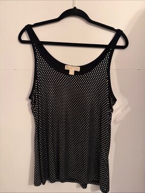 Michael Kors Black Tank with Silver Stud Detail large